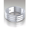 Square Shaped Wedding Band in 18k White Gold