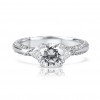Tacori Brilliant Round and Trillion Cut Diamond Engagement Ring