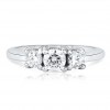 Three Stone Brilliant Round Diamond Engagement Ring