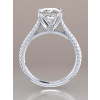 Twisted Rope Solitaire Engagement Ring in 18k White Gold