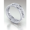 Wave Shaped Wedding Ring in 18k White Gold