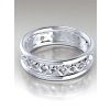 Wave Shaped Wedding Ring in 18k White Gold