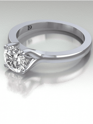 Classic Round Four Prong Solitaire Engagement Ring