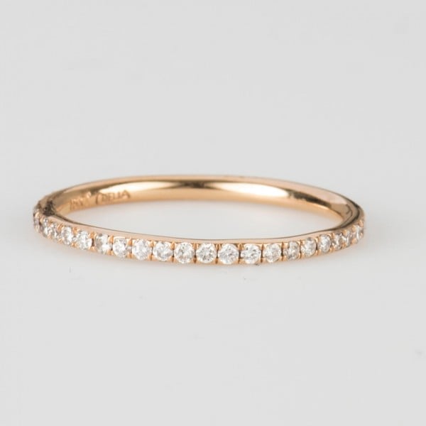 18k Rose Gold Diamond Band