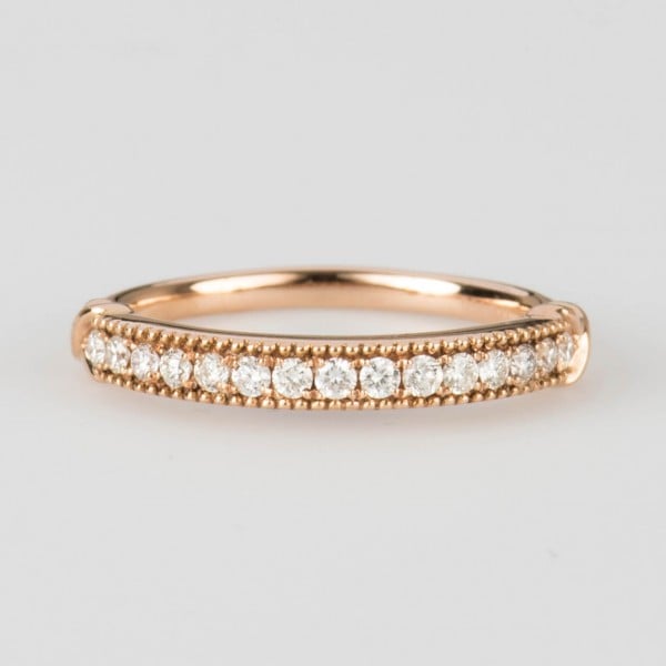 18k Rose Gold Wedding Rings