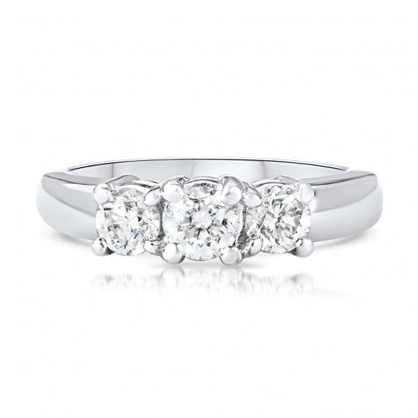 3 Stone Platinum Engagement Ring