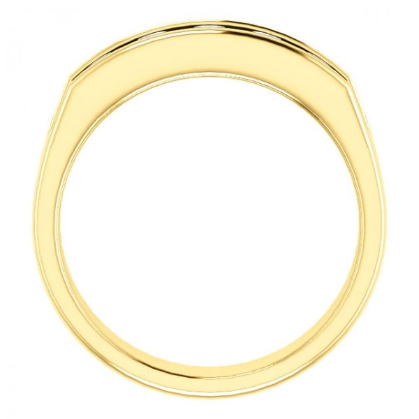 Channel Set Wedding Band