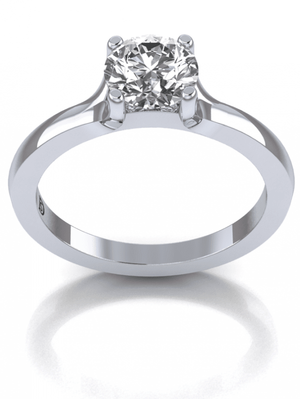 Classic Round Four Prong Solitaire Engagement Ring