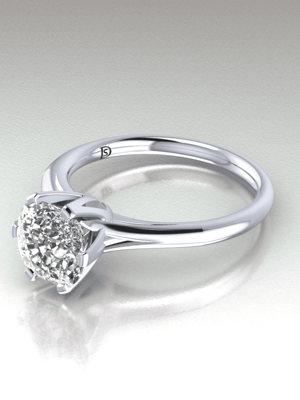 Cushion Cut Solitaire Engagement Rings