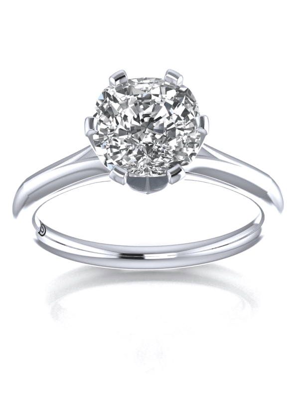 Cushion Cut Solitaire Engagement Rings