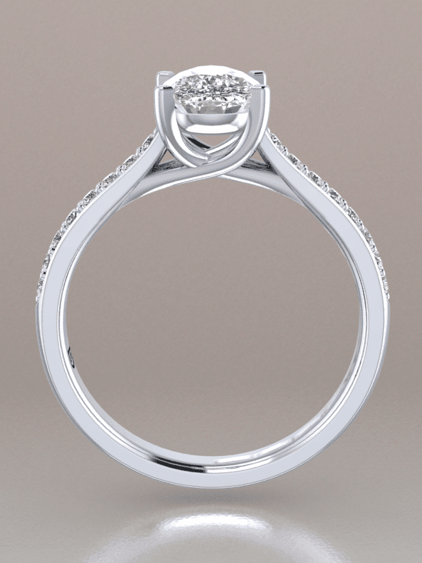 Cushion Shaped Diamond Engagement Ring