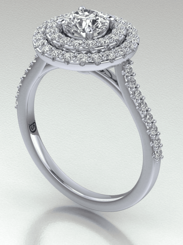 Double Halo Engagement Ring