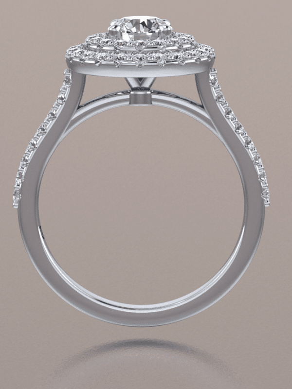 Double Halo Engagement Ring