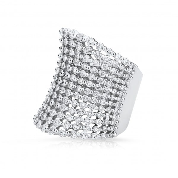 18k White Gold Diamond Band