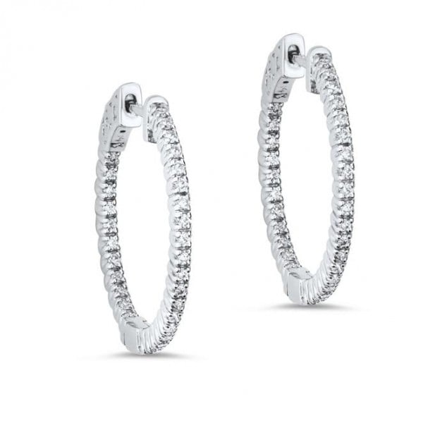 In and Out Diamond Hoop Earrings
