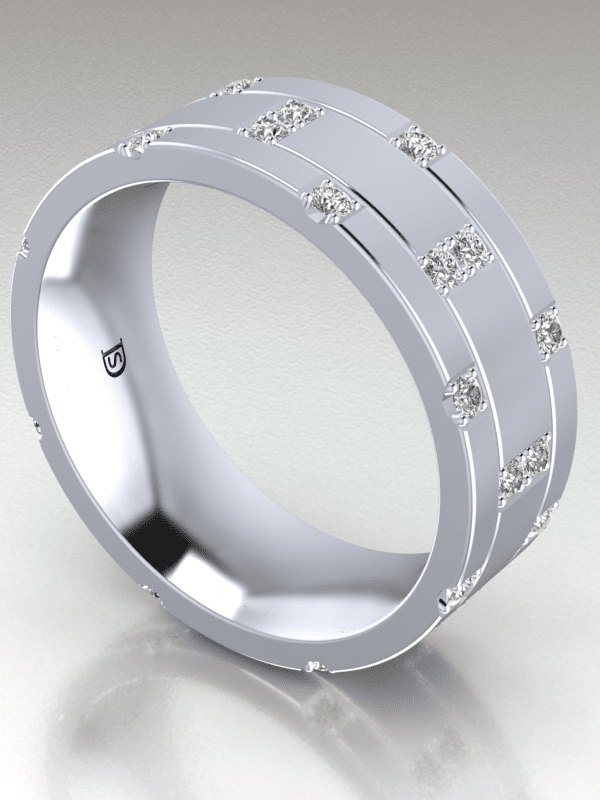 Low Profile Diamond Wedding Ring