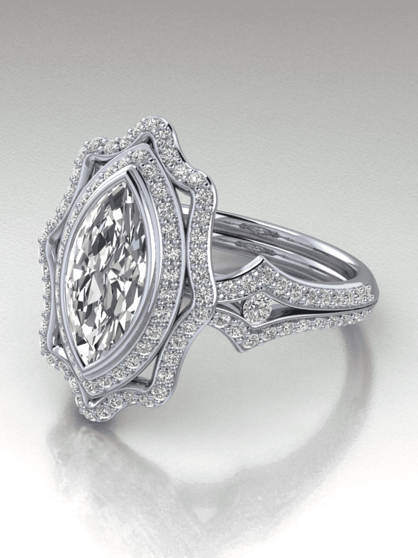 Marquise Cut Diamond Engagement Ring