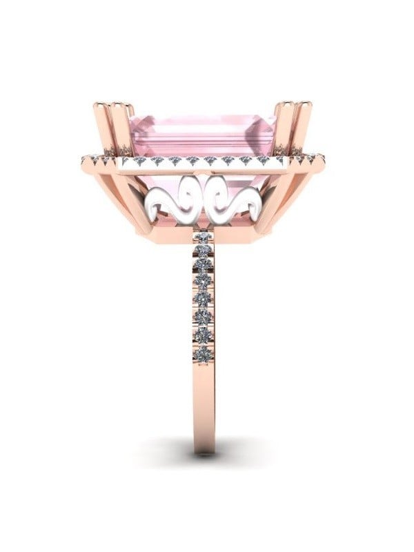 Morganite Engagement Ring in Rose Gold