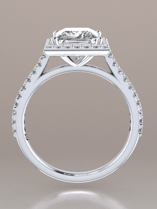 Princess Cut Halo Engagement Ring