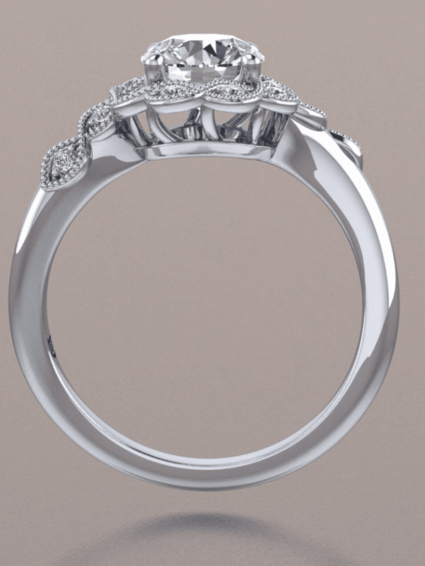 Vintage Halo Engagement Ring